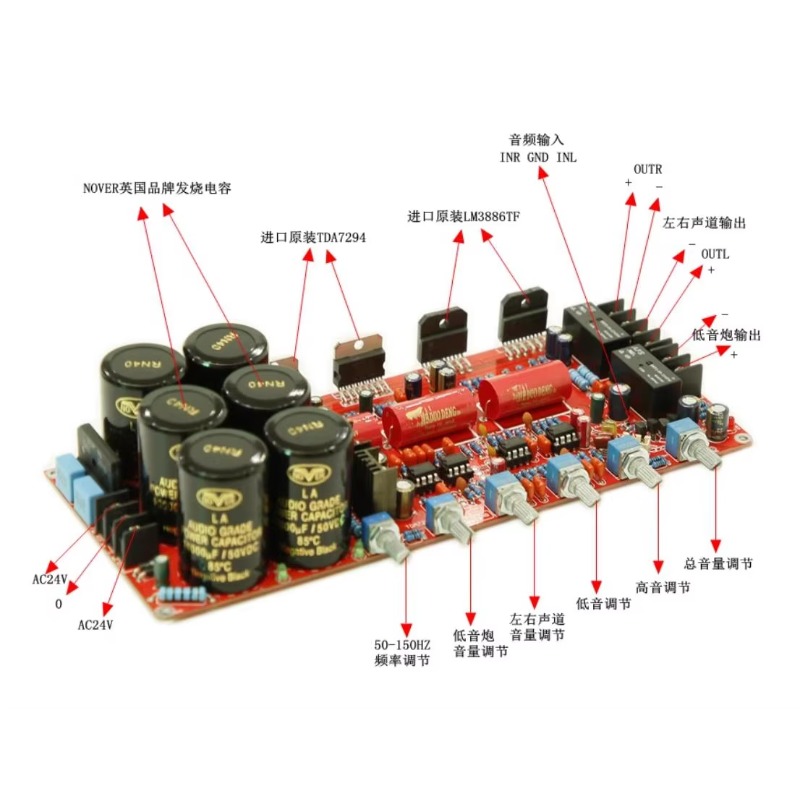 TDA7294 LM3886 2.1 channel sub - Hifi Amplifier Board review and price