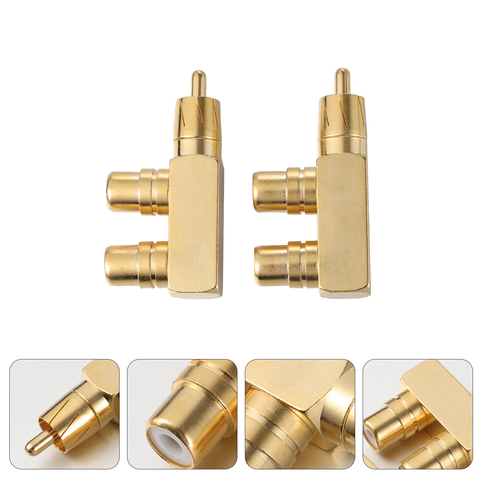 2Pcs Audio Adapter Splitter 90 - Subwoofer review and price