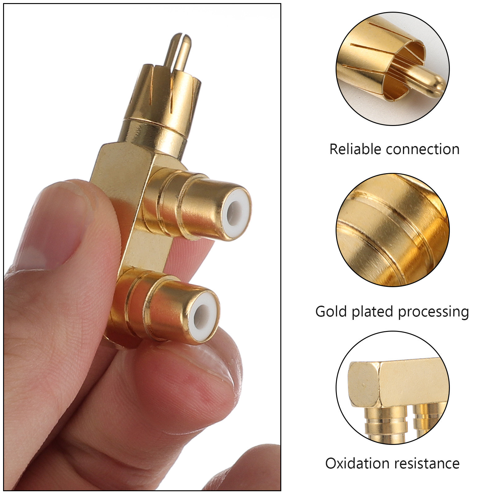 2Pcs Audio Adapter Splitter 90 - Subwoofer review and price
