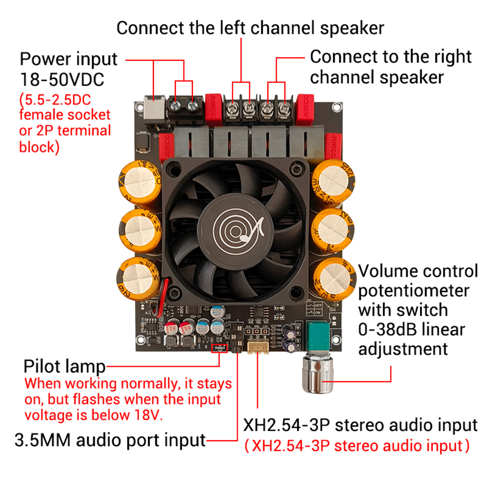 ZK-6002 DC18-50V Pure Power Am - Es9018 Dac review and price
