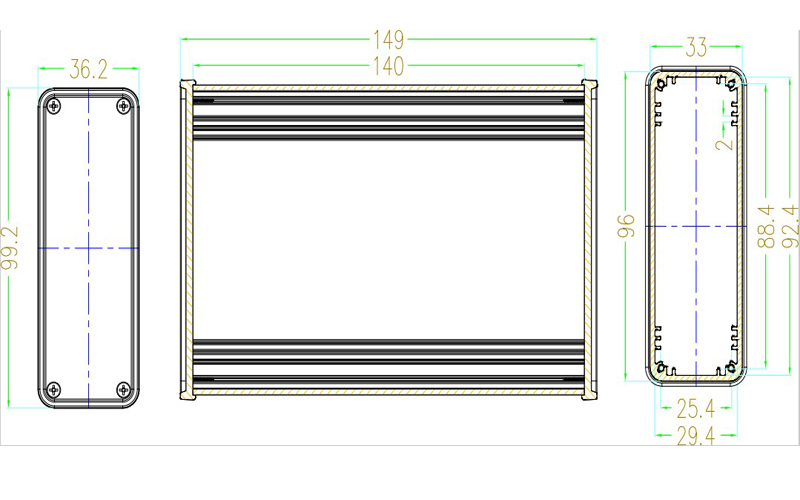 Aluminium Box Housing Case for - Speaker Enclosure review and price